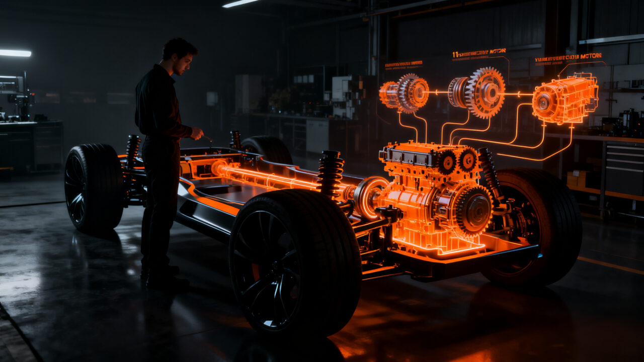 Tecnología híbrida SHS de Omoda y Chery, sistema de tres motores para eficiencia energética automotriz.
