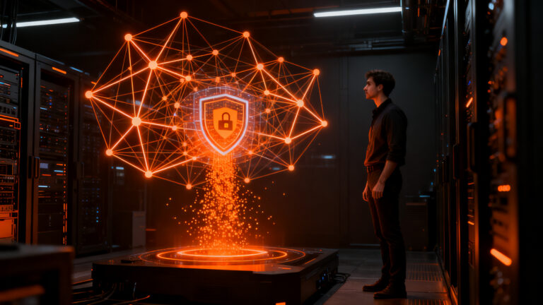 Ingeniero analizando arquitectura de modelos de IA open weights para mejorar la seguridad y privacidad en empresas.