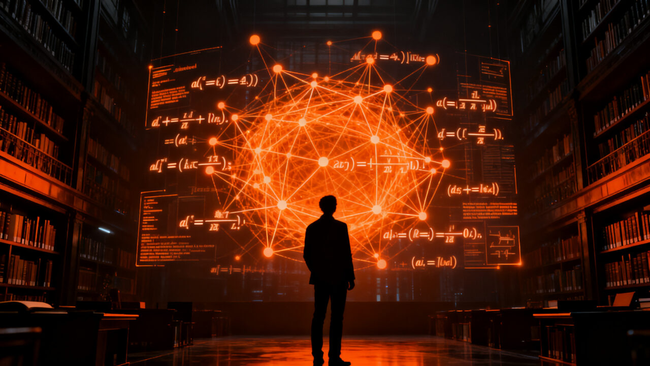 Investigador analizando pruebas matemáticas generadas por IA, representando el debate entre OpenAI y la comunidad científica sobre el rigor y la transparencia.
