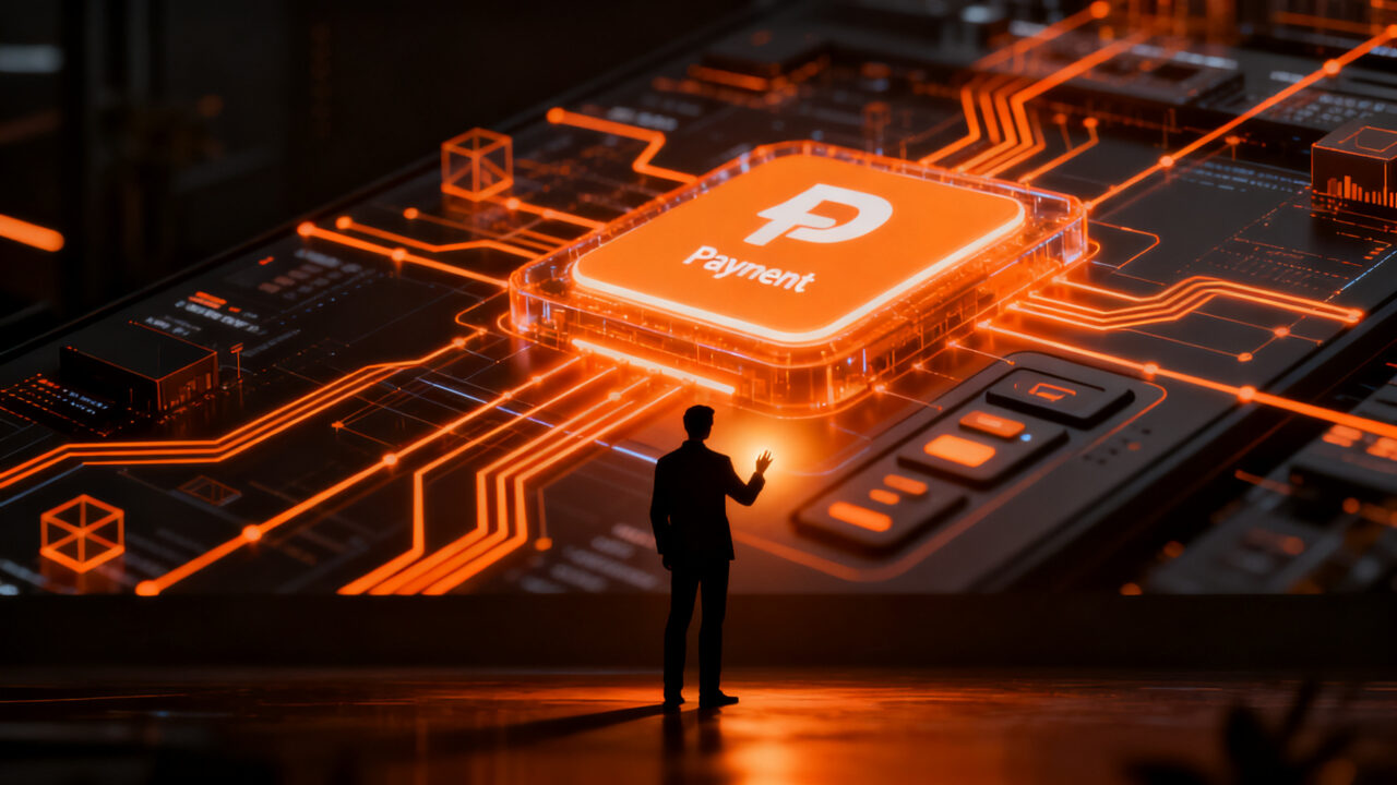 Agentes de IA realizando pagos seguros en plataformas de comercio electrónico, concepto de automatización financiera para startups.