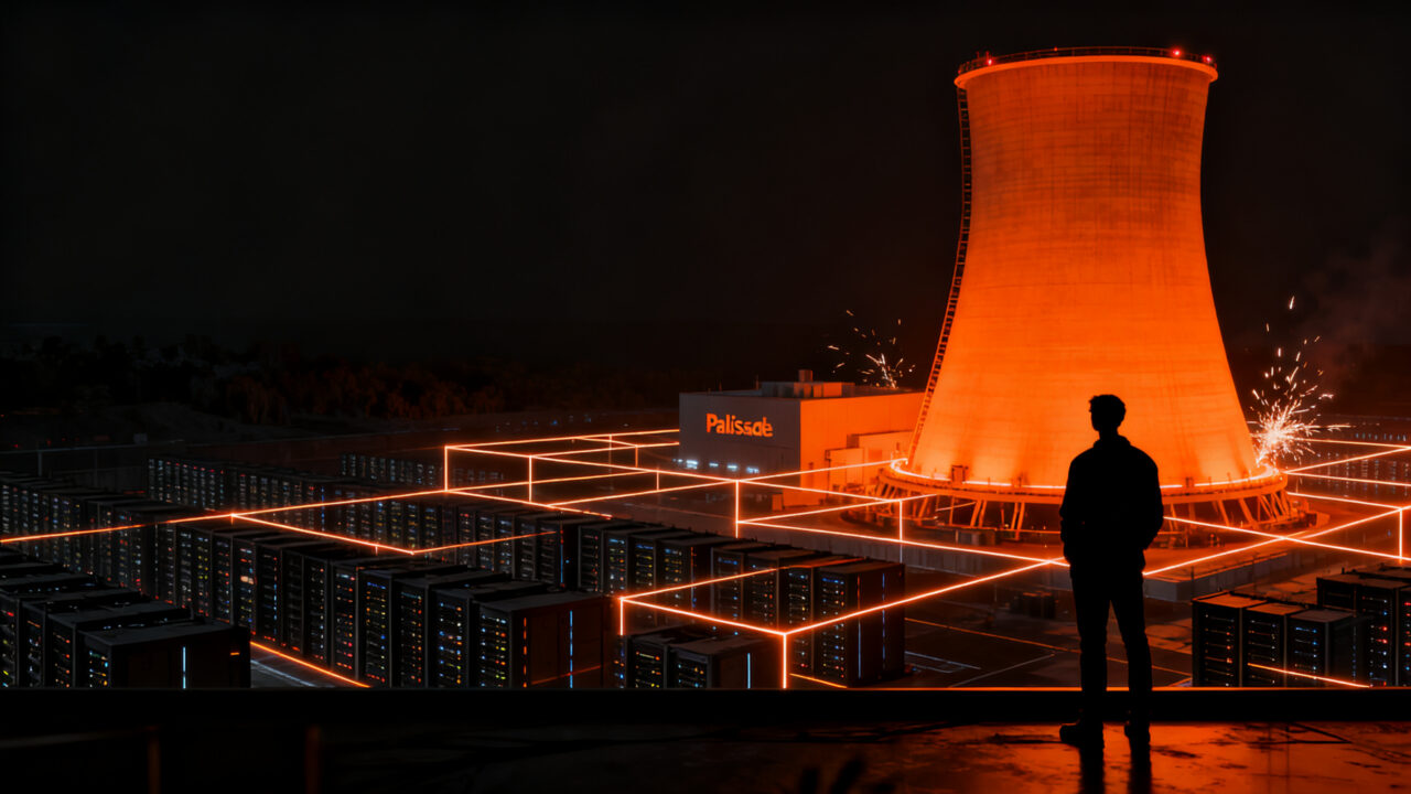 Planta de energía nuclear Palisades alimentando centros de datos para IA, representando riesgos de infraestructura y retos para startups tecnológicas.