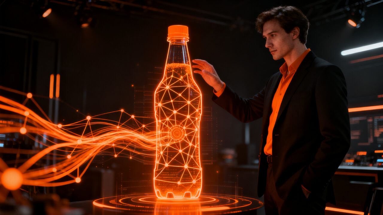 Estratega de marketing digital utilizando IA avanzada para potenciar la marca Ramazzotti en un entorno tecnológico.