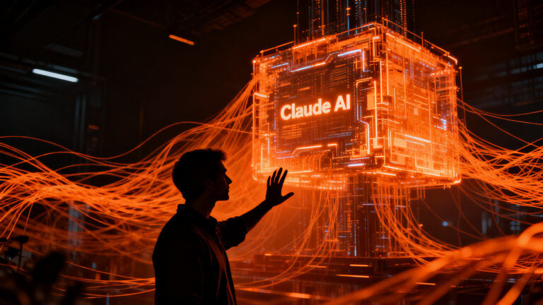 Representación conceptual de seguridad e integridad en la interacción humano-IA, reflejando la nueva política de Anthropic sobre Claude.