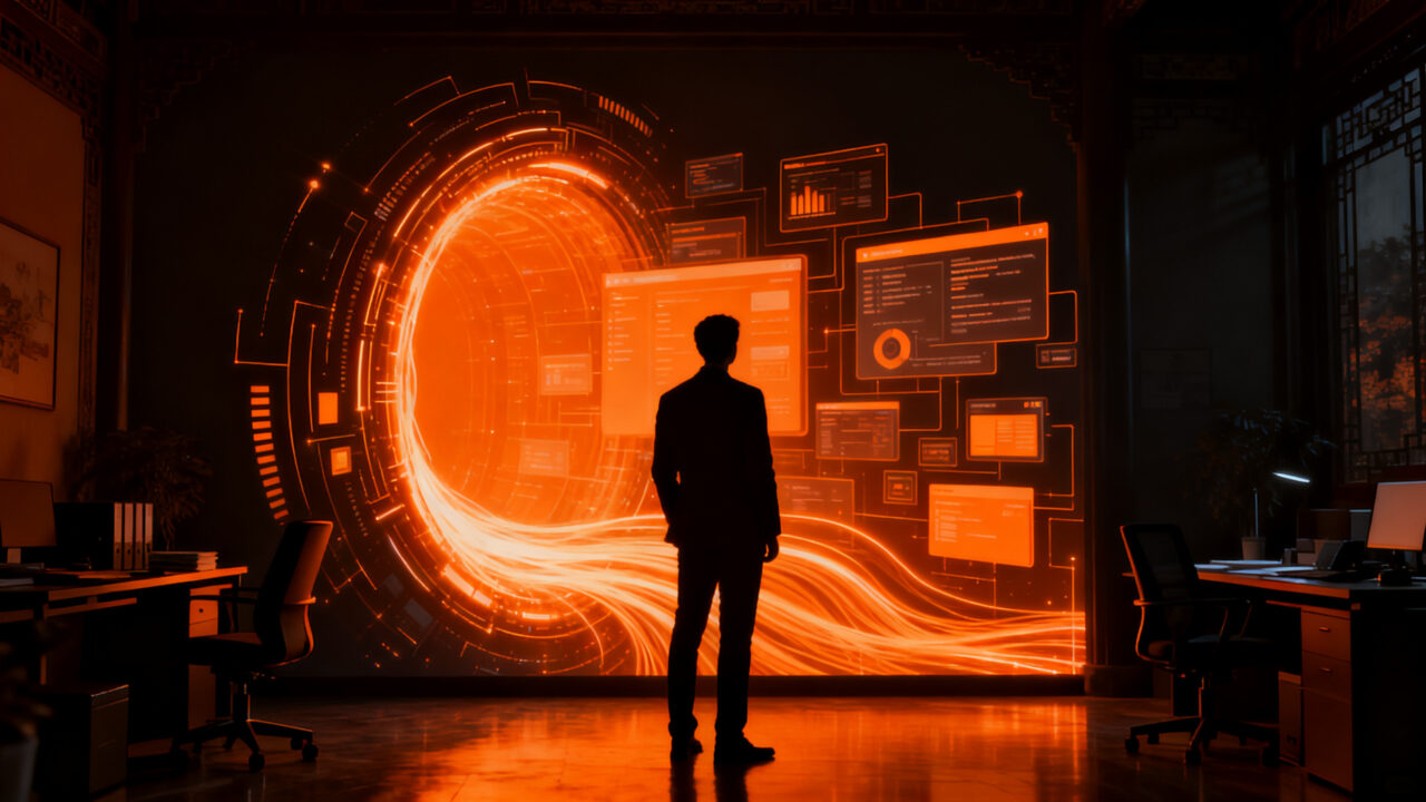Representación visual de la brecha digital en pymes chilenas, mostrando la necesidad de automatización e integración tecnológica.