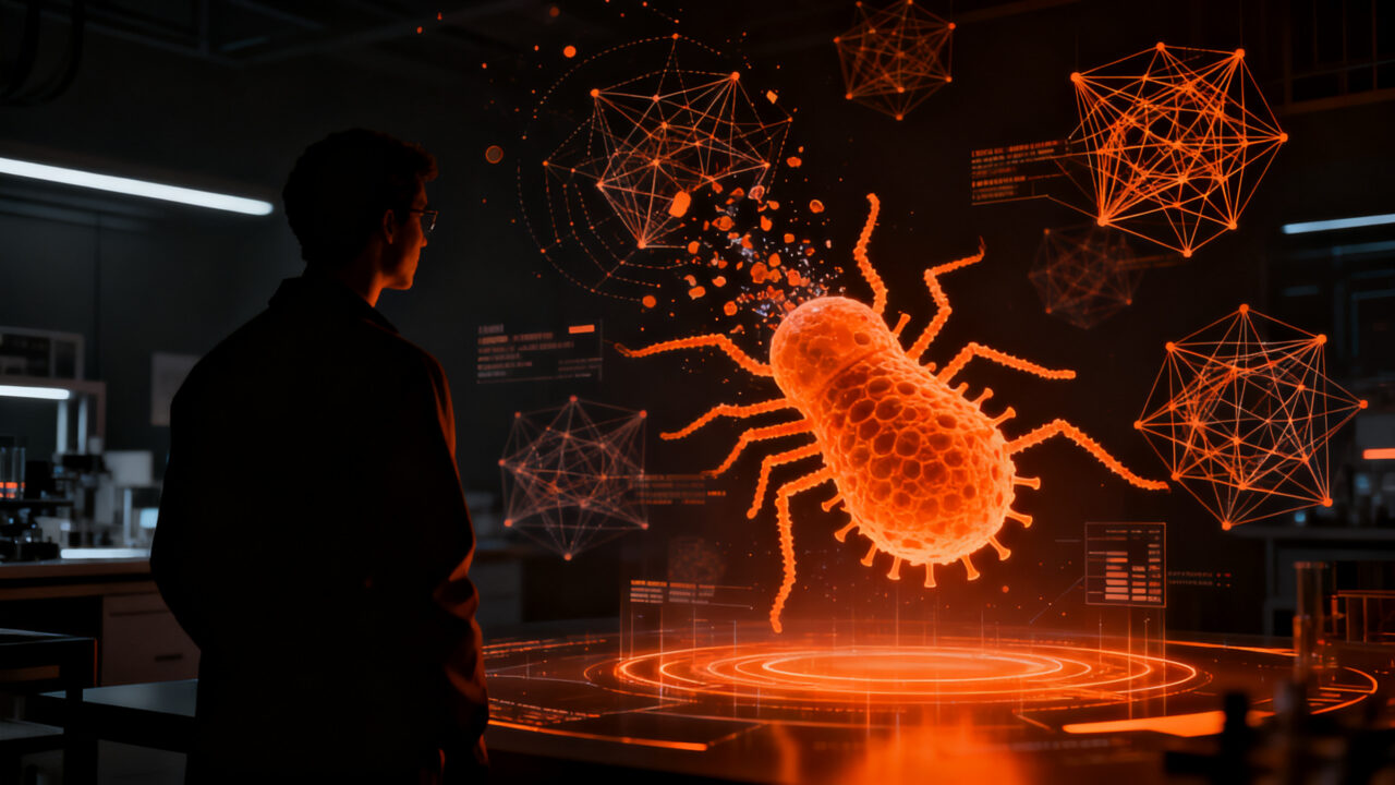 Investigación de startup biotecnológica usando IA generativa y bacteriófagos para tratar infecciones resistentes.