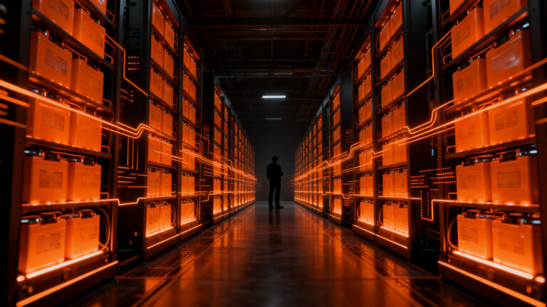 Almacenamiento energético masivo en EE. UU., baterías a escala utility impulsando data centers y energía renovable.