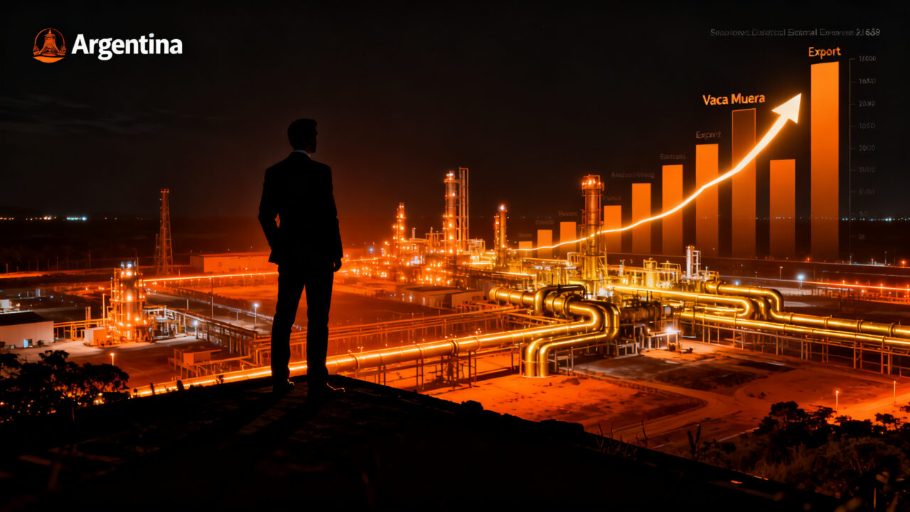 Récord histórico de exportaciones en Argentina impulsado por la energía y el desarrollo de Vaca Muerta.