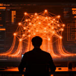 Ingeniero de IA trabajando con el modelo Beam de Reflection AI, destacando su potencia de 501B parámetros y tecnología avanzada.