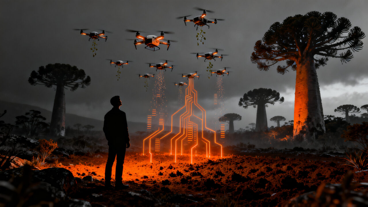 Startup ReForest Latam y Charly Alberti utilizan drones e inteligencia artificial para la reforestación de araucarias en Neuquén.