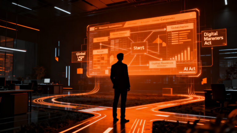 Impacto de la regulación tecnológica AI Act y DMA en startups y gatekeepers en la Unión Europea.