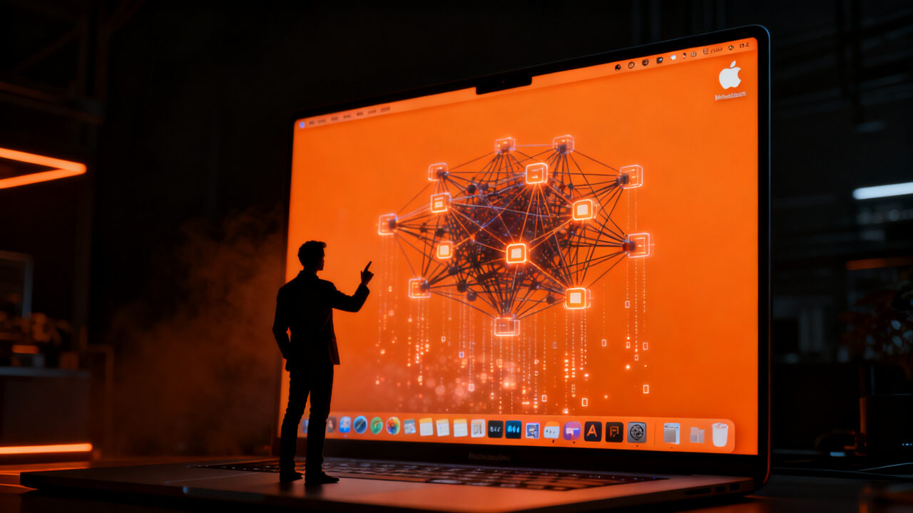 Herramienta RemoveMacAI eliminando modelos de inteligencia artificial en macOS 27 para optimizar el almacenamiento.