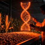Tecnología de IA y edición genética aplicada a la agricultura sostenible para cultivos más resilientes y sin químicos.