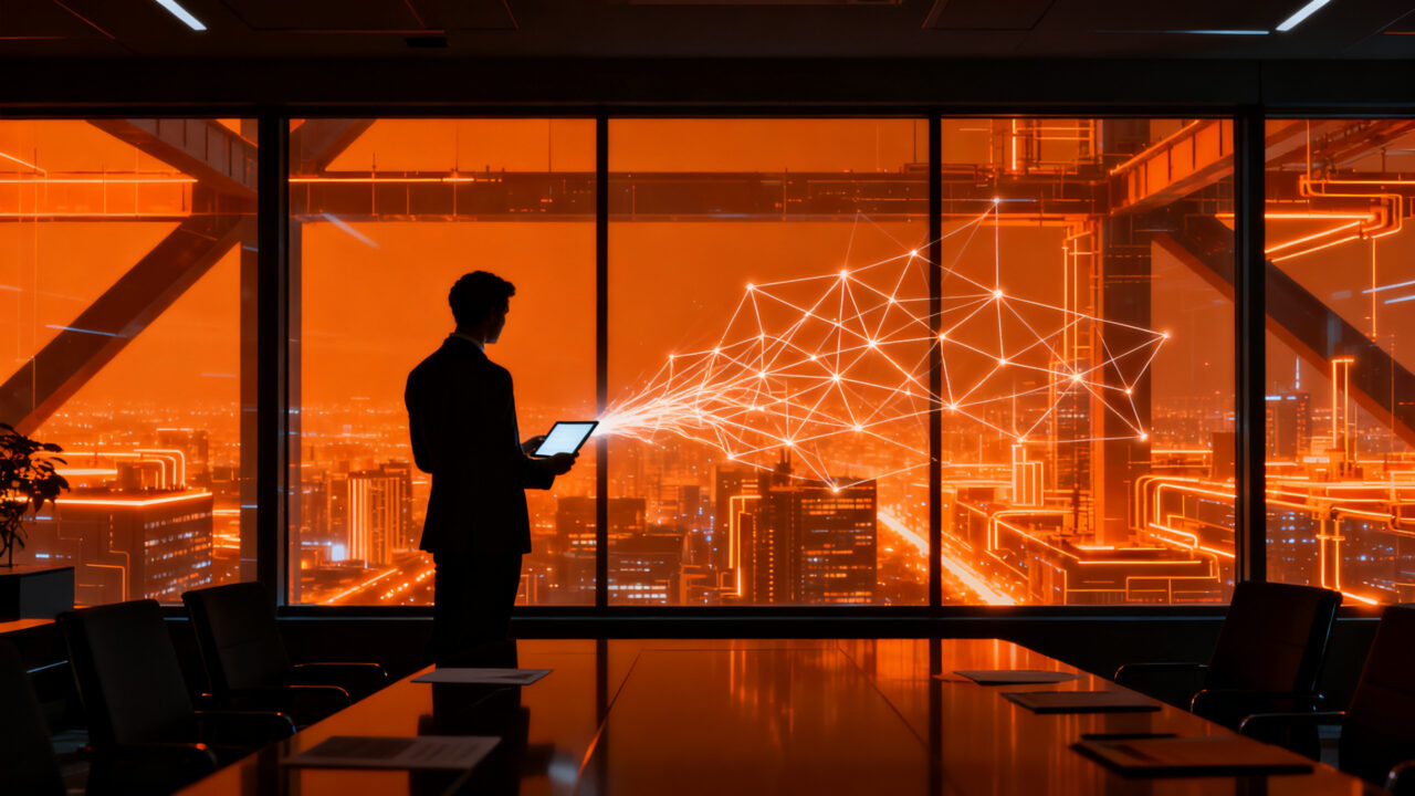 Startup de IA colaborando con grandes corporaciones bajo el modelo venture client para impulsar la innovación abierta.