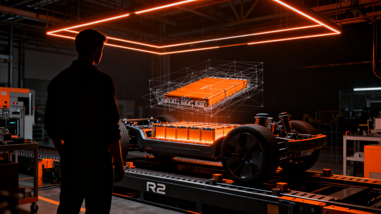El recall de Rivian R2 y los desafíos de escalabilidad en la manufactura de vehículos eléctricos.