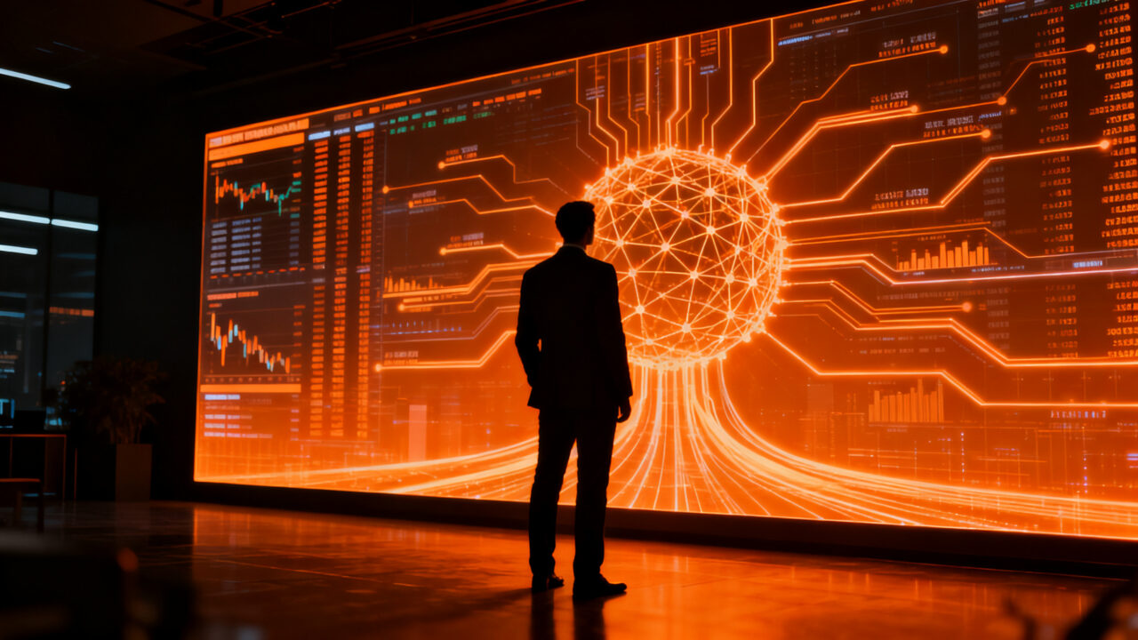 Agentes de IA operando trading automatizado y economía agéntica en el sector fintech.