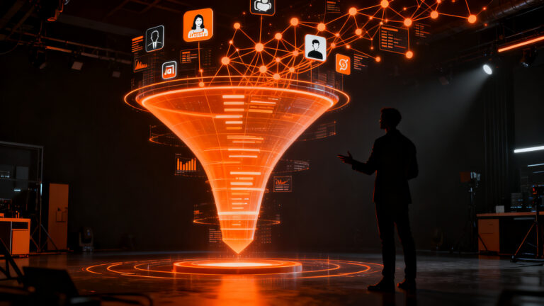 Estrategia de marketing full-funnel y performance para startups impulsada por creadores de contenido e IA.