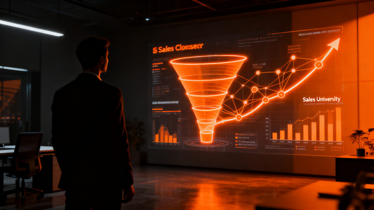 Formación en ventas high-ticket por Sales University: profesionales especializados en cierre de ventas digitales.