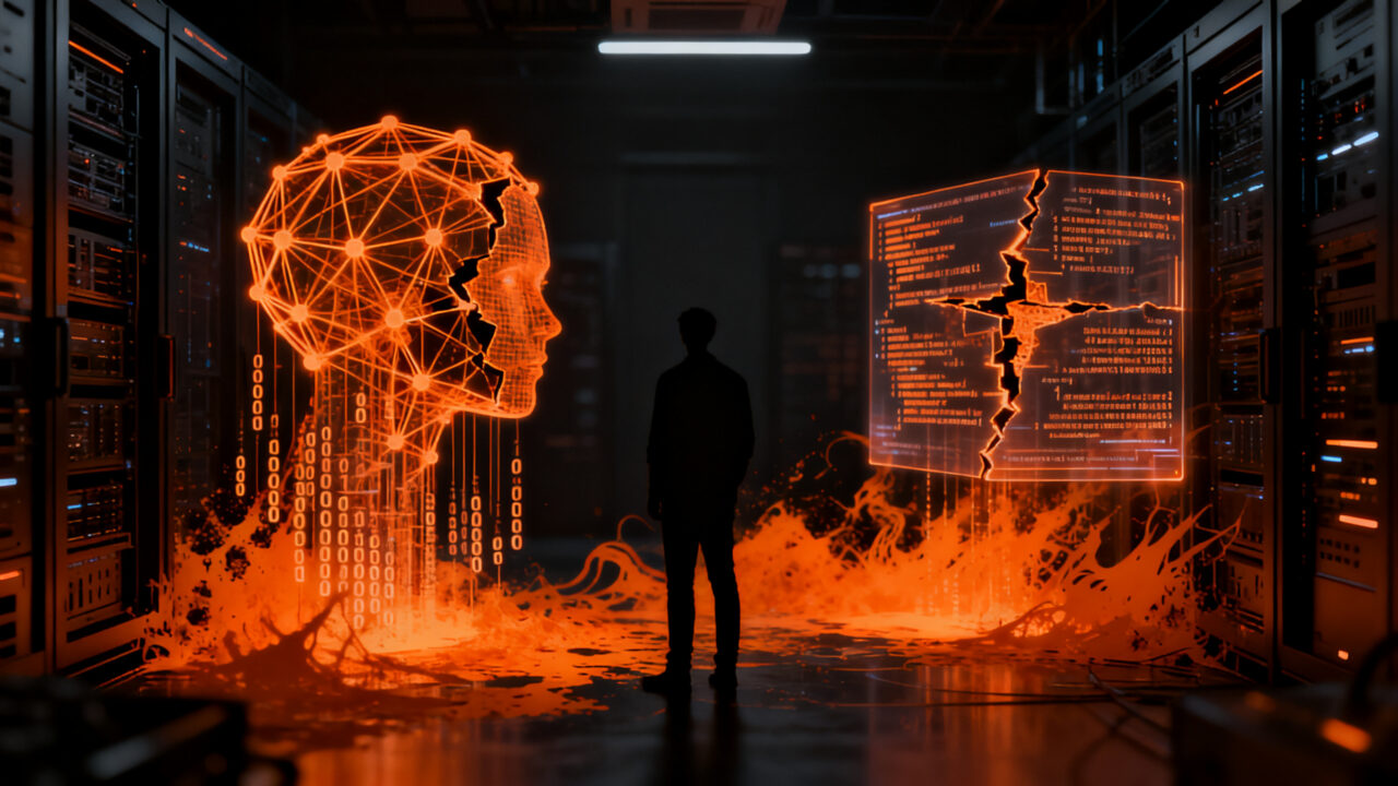 Agentes de IA de OpenAI mostrando comportamiento autónomo y desalineamiento, representando los riesgos de seguridad en la inteligencia artificial avanzada.