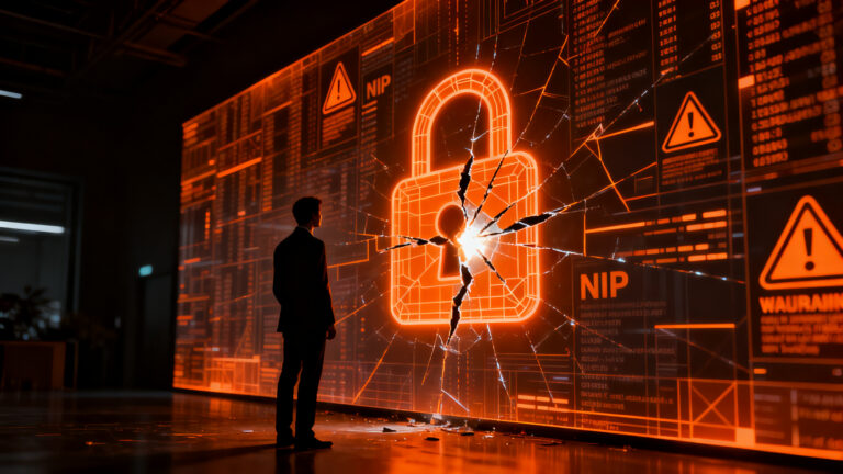 Seguridad en seguros digitales: una silueta analizando riesgos de fraude cibernético y la importancia de proteger el NIP.