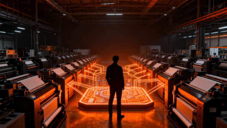 Transformación digital de SelfPrinting hacia una industria automatizada con PrintFlow, optimizando procesos para startups.