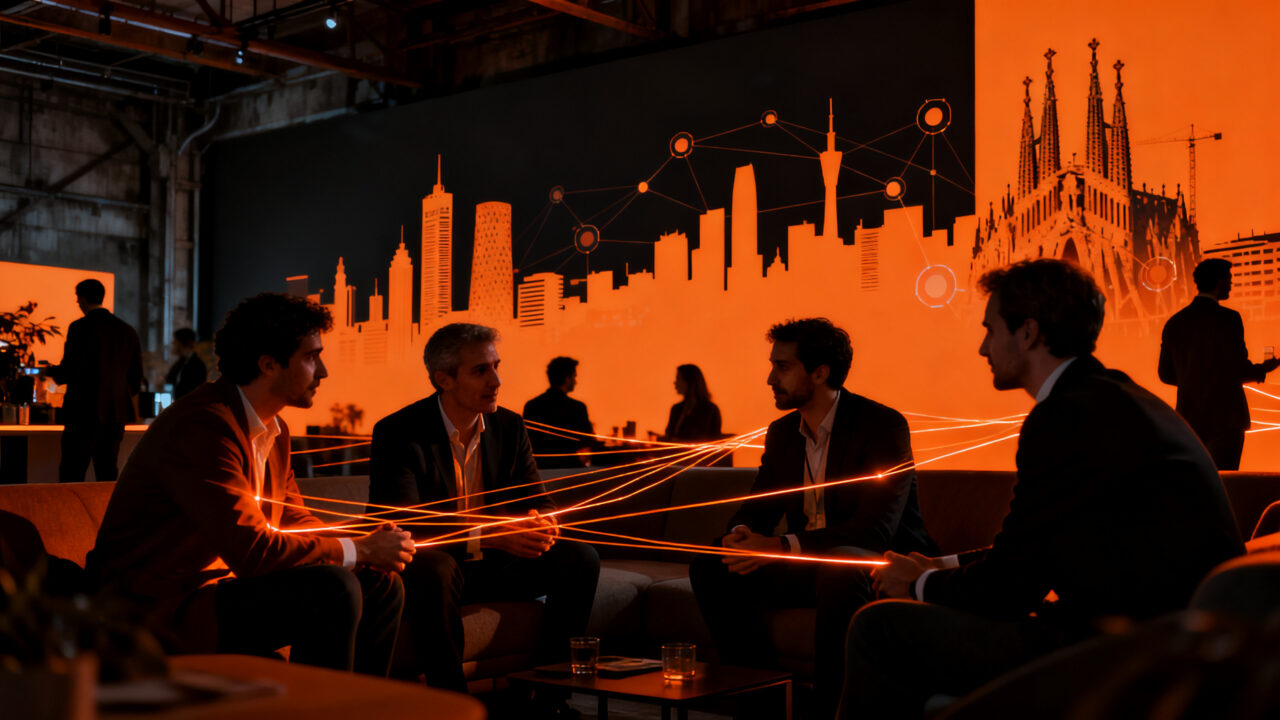 Networking de inversores ángel y startups en el evento SIA Angel Hub en Barcelona, impulsando la financiación y el ecosistema tech.