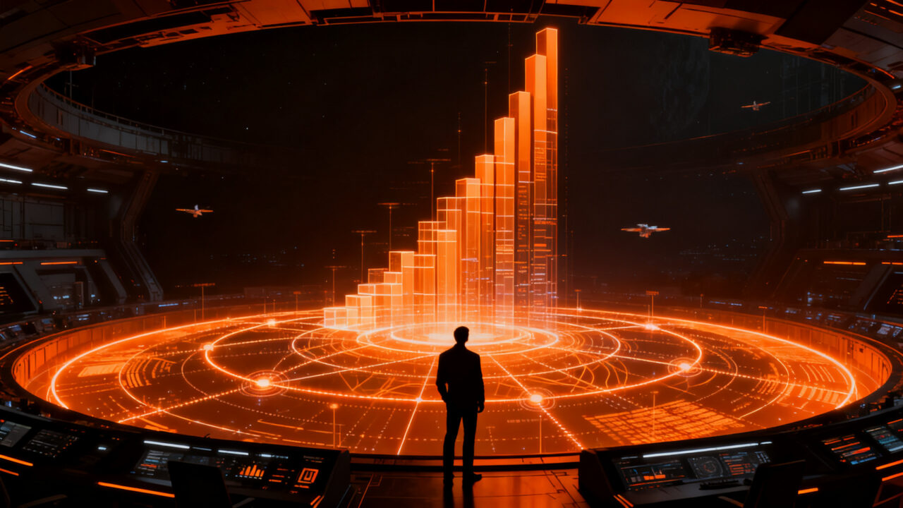Representación visual del crecimiento financiero de SpaceX, IA y Starlink, analizando el potencial de mercado para startups y tecnología.