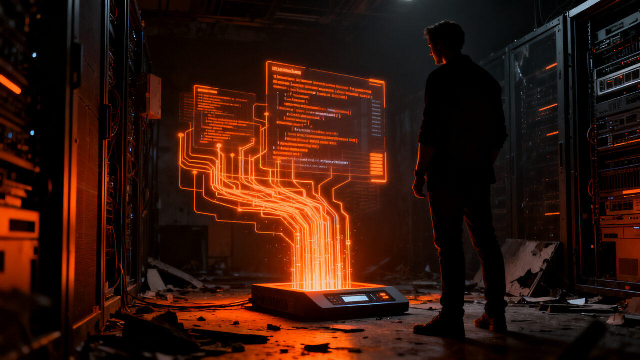 Venta de datos de startups fallidas para entrenamiento de modelos de inteligencia artificial, concepto de monetización y seguridad de datos.