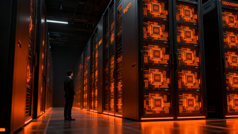 Superclúster Sugon 8000 con 100.000 chips, representando el avance en infraestructura de supercomputación e IA en China.