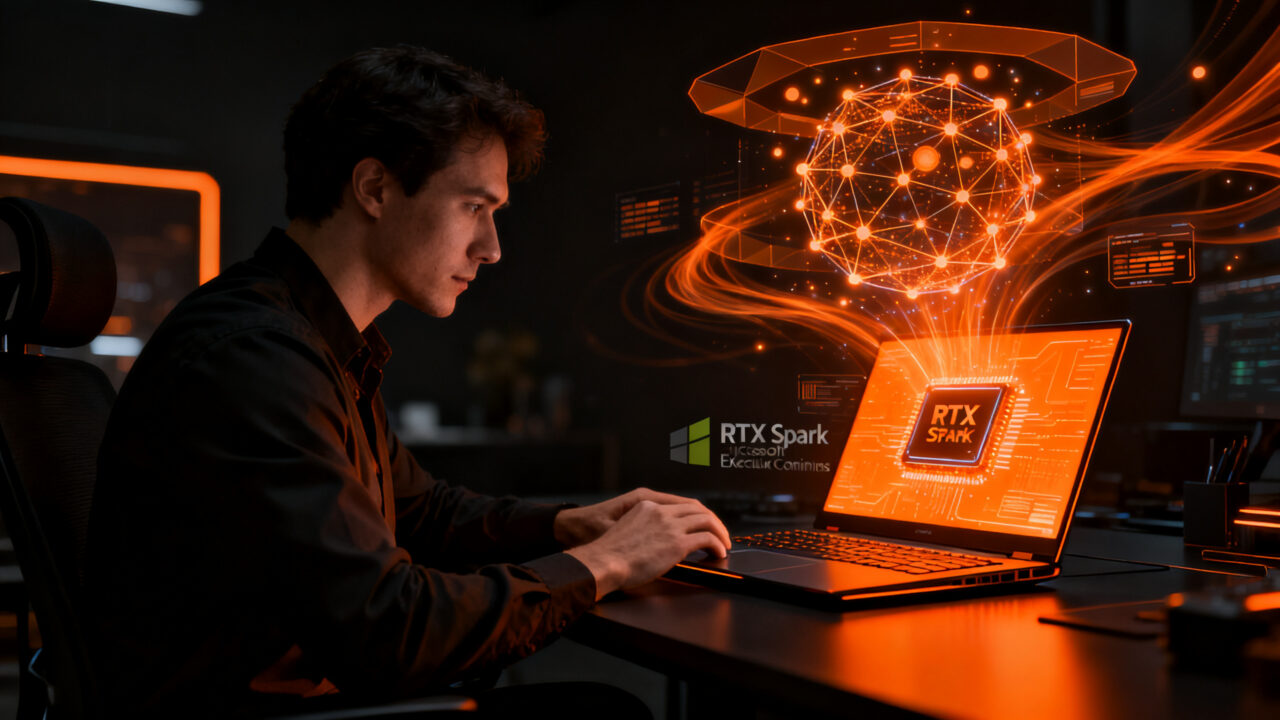 Microsoft Surface Laptop Ultra con agentes de IA ejecutándose localmente mediante Microsoft Execution Containers.