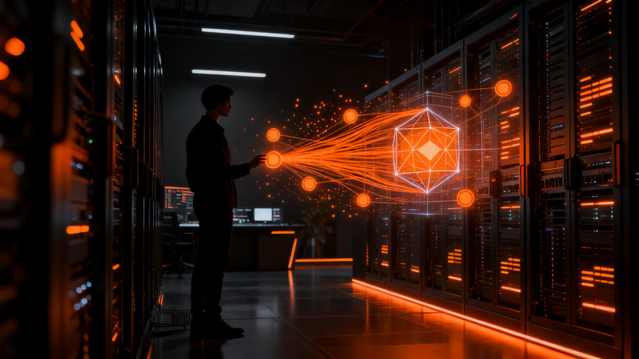Agente de IA personal open-source operando en la nube, representando automatización y privacidad en la infraestructura de Cloudflare.