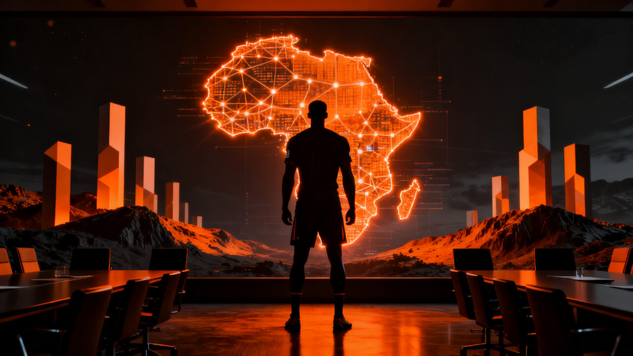 El futbolista profesional Tchouaméni analizando inversiones en startups tecnológicas de África y proyectos de sostenibilidad.