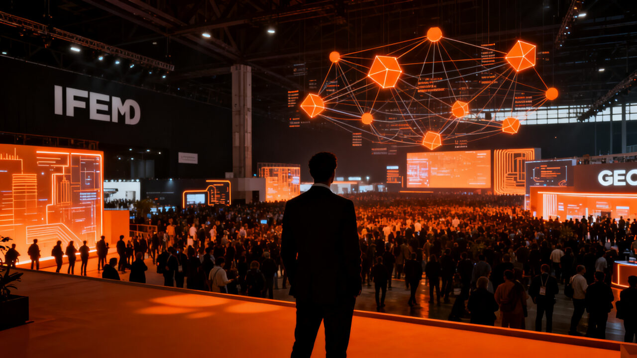 Asistentes en el Tech Show Madrid 2026, evento B2B líder en tecnología e inteligencia artificial en IFEMA.