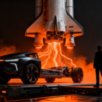 Fusión masiva de Tesla y SpaceX liderada por Elon Musk, representando el futuro de la gobernanza corporativa y la IA física.