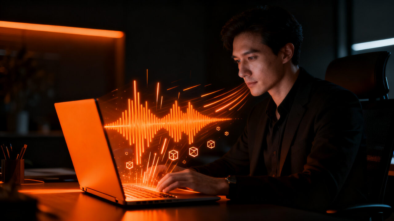 Transcripción de audio ultrarrápida con IA local usando EmbeddingGemma 2 en un MacBook Air.