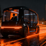 Robotaxis autónomos de Uber y Pony.ai circulando por las calles de Londres, representando la expansión de la movilidad autónoma en Europa.