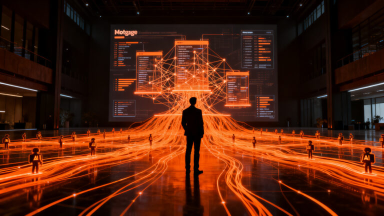 Agentes de IA automatizando el proceso hipotecario en una plataforma fintech, representando la ronda de inversión de Vesta.