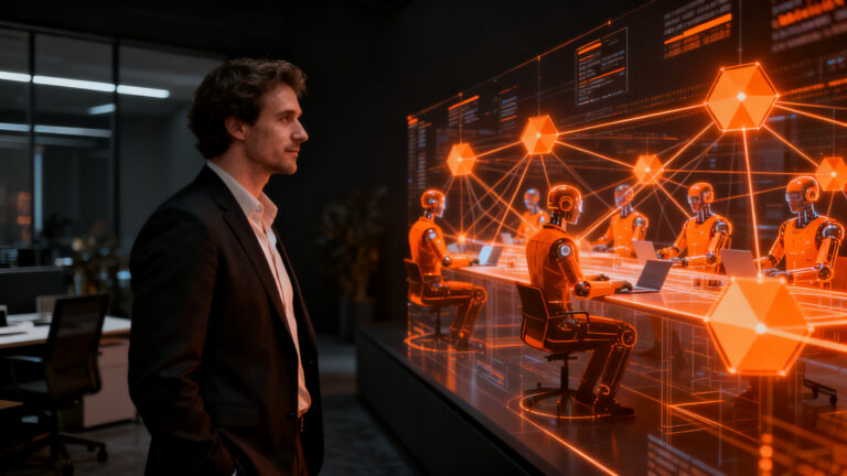 Agentes de IA automatizando procesos en pymes, impulsando la productividad digital con Vodafone Empresas.