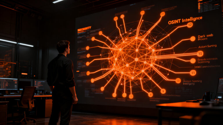 Plataforma OSINT de ciberseguridad analizando datos de la dark web mediante grafos de inteligencia.
