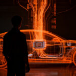 Alianza Volvo y Nvidia en conducción autónoma, representando el futuro de la movilidad inteligente y la tecnología automotriz.