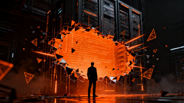 Ciberseguridad y vulnerabilidad crítica en kernel de OpenBSD, representando el riesgo en infraestructura tecnológica.