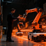 Demostración de robótica colaborativa y automatización logística en el evento WeAreCobots Logistics 2026 en San Sebastián.